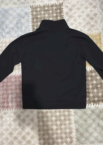 Siyah Erkek Fermuarlı sweatshirt - Görsel 2