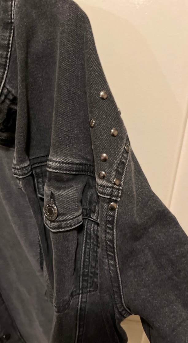 Siyah Düğmeli Kadın Denim Ceket - Görsel 3