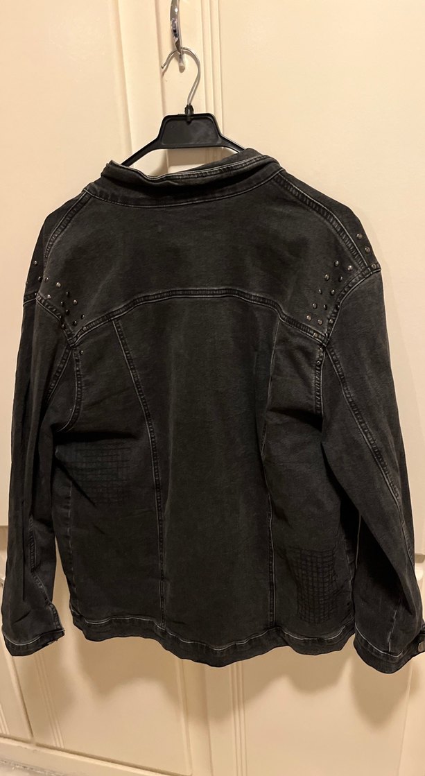 Siyah Düğmeli Kadın Denim Ceket - Görsel 4