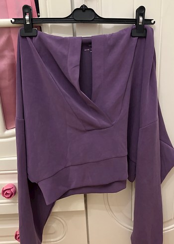 OYSHO Uzun Kollu V Yaka Kadın Bluz - Görsel 3