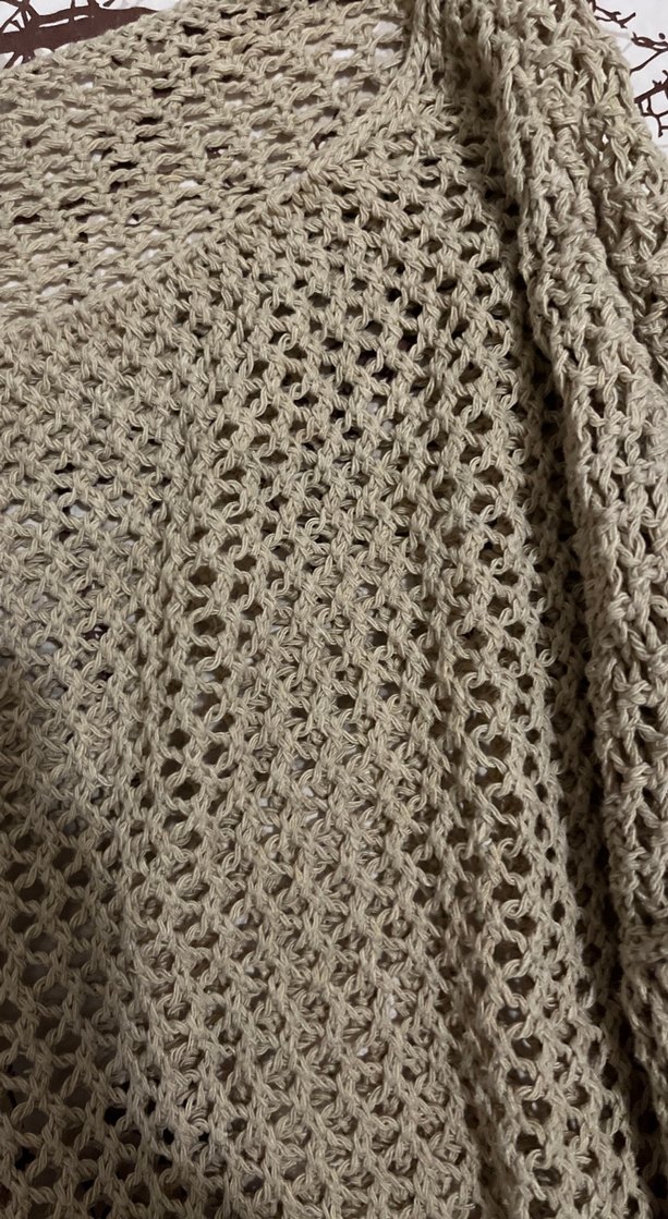 Bohem Tarz Uzun Kollu Örgü delikli Kadın Kazak 
Standart Beden - Görsel 3