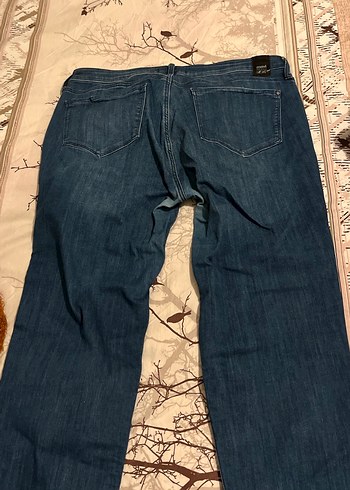 Kadın Mavi Bol Kesim Midi Kot Pantolon 32/29 beden - Görsel 3