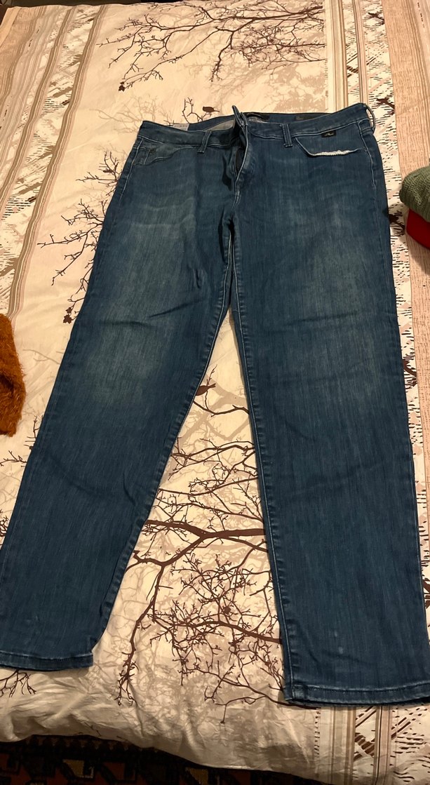 Kadın Mavi Bol Kesim Midi Kot Pantolon 32/29 beden - Görsel 2