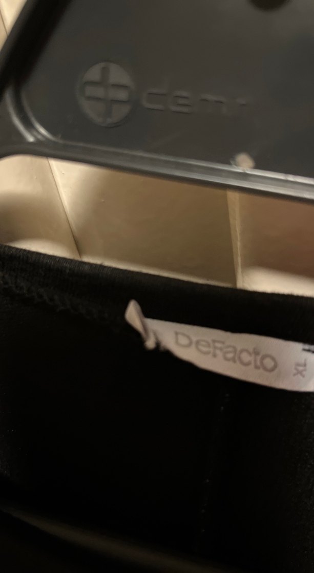 Siyah Midi Orta uzun Kollu minik vatkalı Kadın Triko Elbise - Görsel 2