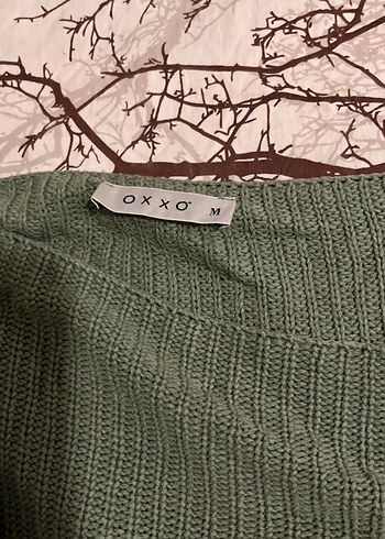 Kadın Haki Bohem Örgü Triko Kazak Geniş kesime sahip - Görsel 2