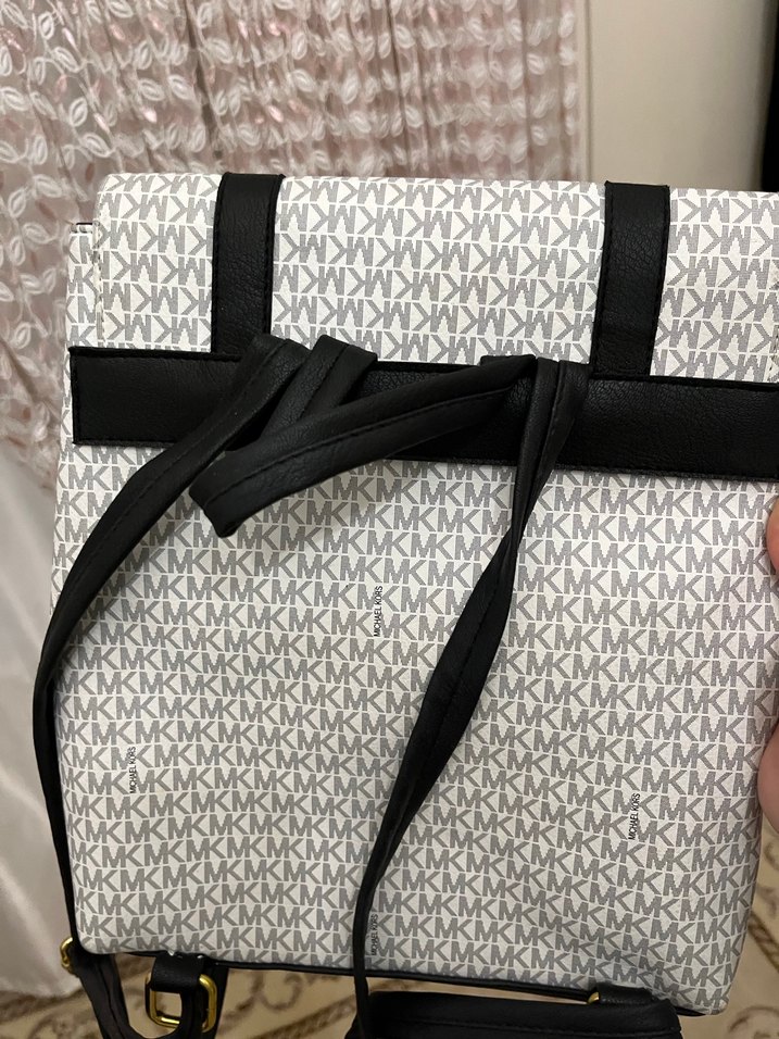 Beyaz Baskılı Kadın Sırt Çantası - Görsel 5