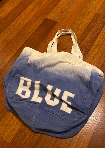 Mavi Batik Desenli Denim Kadın Çanta mıknatıslı - Görsel 2