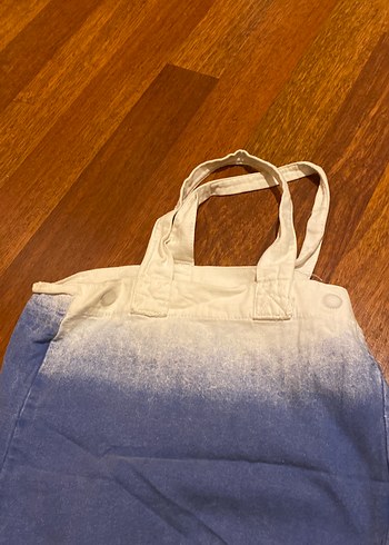 Mavi Batik Desenli Denim Kadın Çanta mıknatıslı - Görsel 3