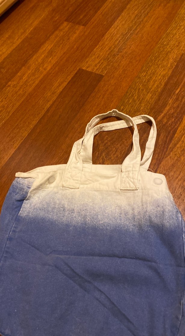 Mavi Batik Desenli Denim Kadın Çanta mıknatıslı - Görsel 3