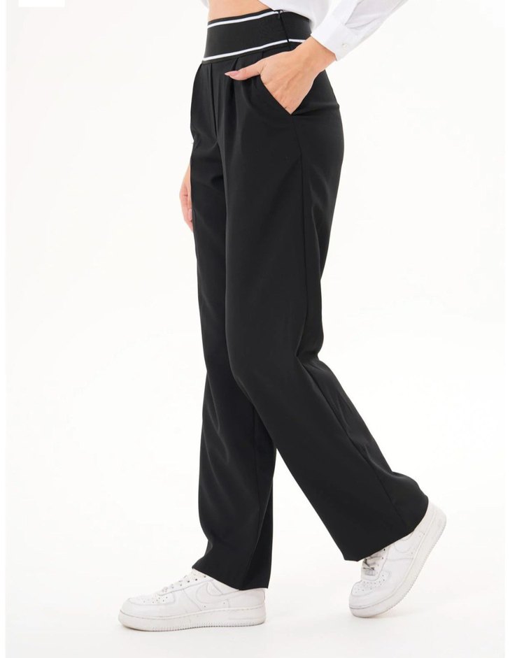 Siyah Kadın Ofis Kumaş Pantolon - Görsel 2