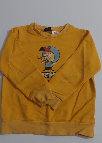 Sarı Uzun Kollu Kral Şakir Lisanslı Erkek Sweatshirt - Görsel 8