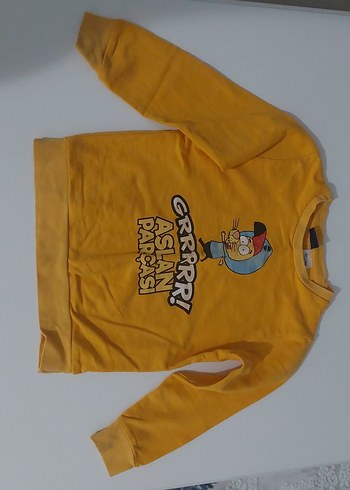 Sarı Uzun Kollu Kral Şakir Lisanslı Erkek Sweatshirt - Görsel 2