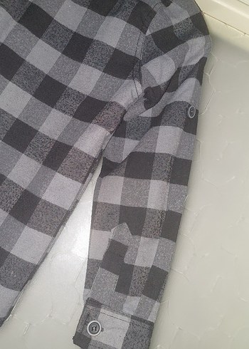 Gri Kareli Uzun Kollu Erkek Çocuk Gömlek - Görsel 6