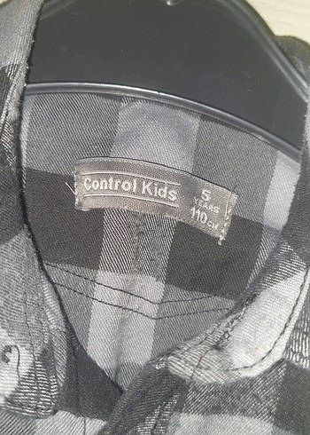 Gri Kareli Uzun Kollu Erkek Çocuk Gömlek - Görsel 3