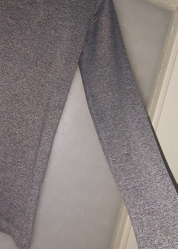 Gri Kadın Uzun Kollu Salaş Kazak - Görsel 4