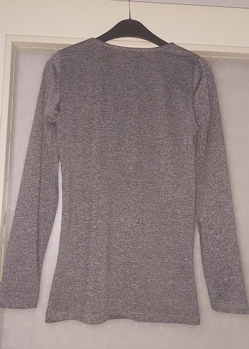 Gri Kadın Uzun Kollu Salaş Kazak - Görsel 8