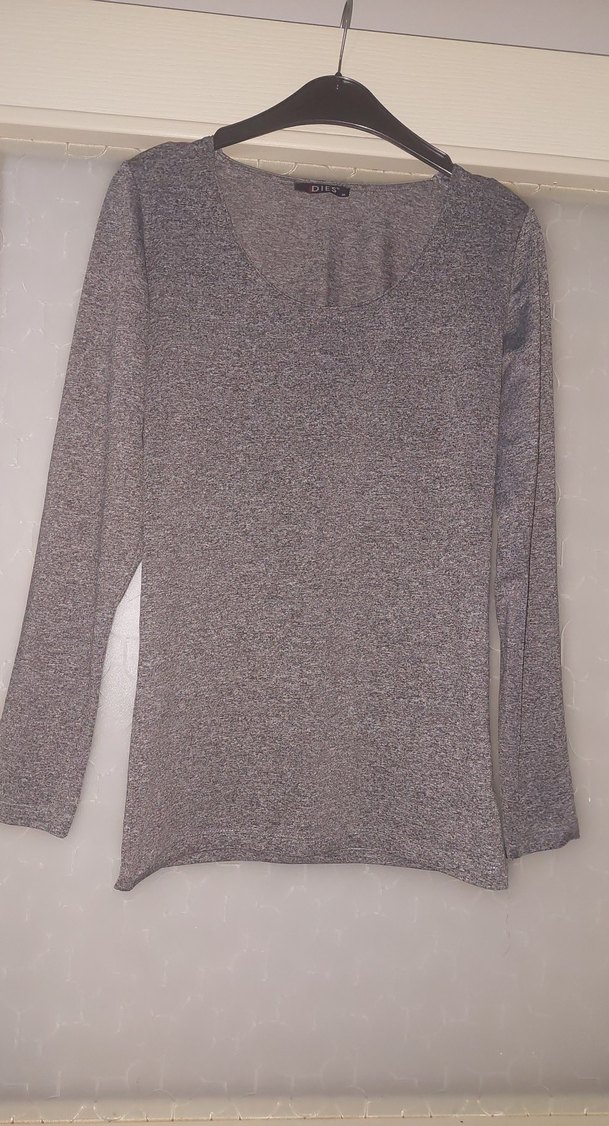 Gri Kadın Uzun Kollu Salaş Kazak - Görsel 2