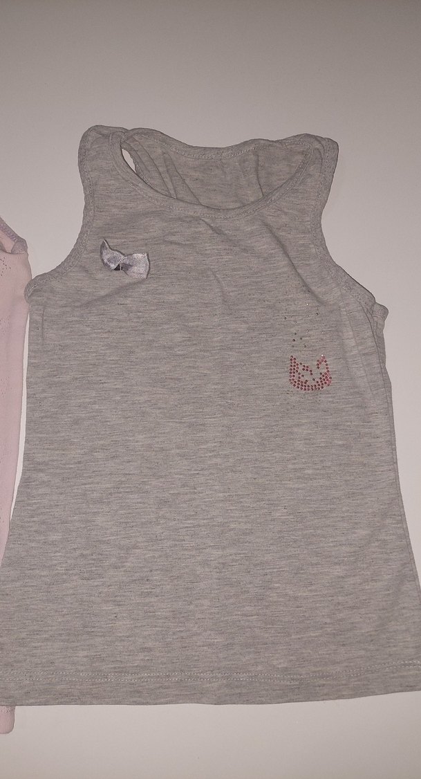 Gri Askısız Kız Çocuk Atlet - Görsel 4