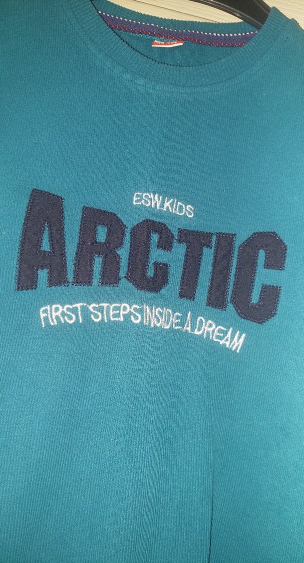 Erkek Çocuk Mavi Baskılı Sweatshirt - Görsel 3