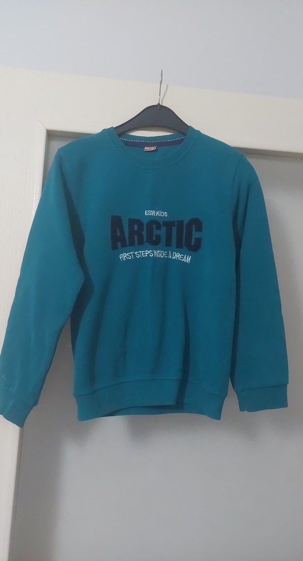 Erkek Çocuk Mavi Baskılı Sweatshirt - Görsel 2