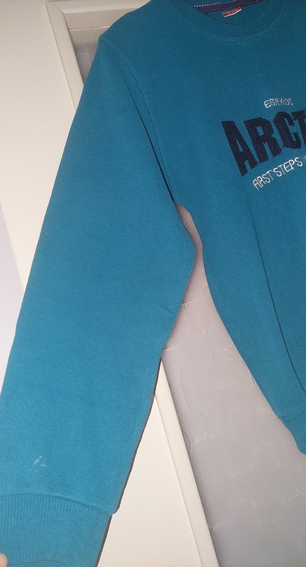 Erkek Çocuk Mavi Baskılı Sweatshirt - Görsel 5