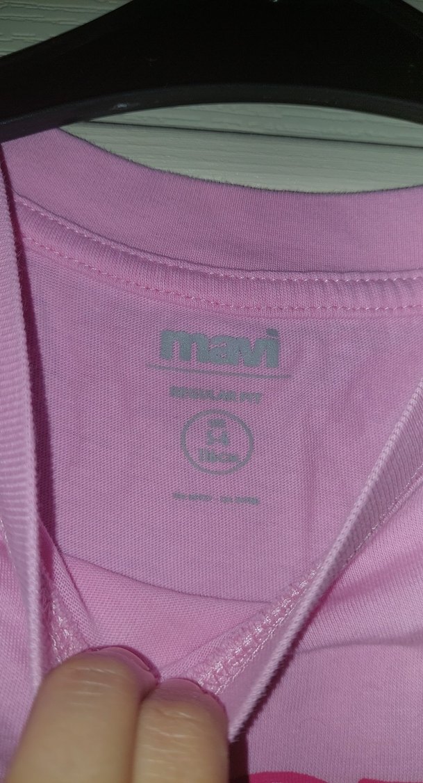 Pembe Kız Çocuk Baskılı Tişört - Görsel 2