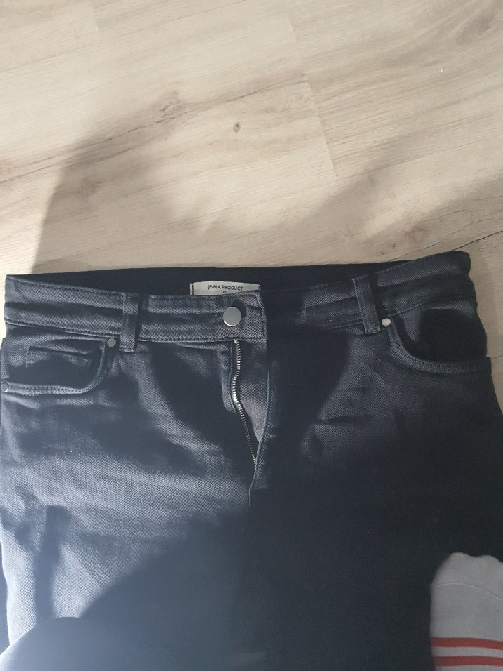 Siyah Fit Kesim Pantolon - Görsel 3