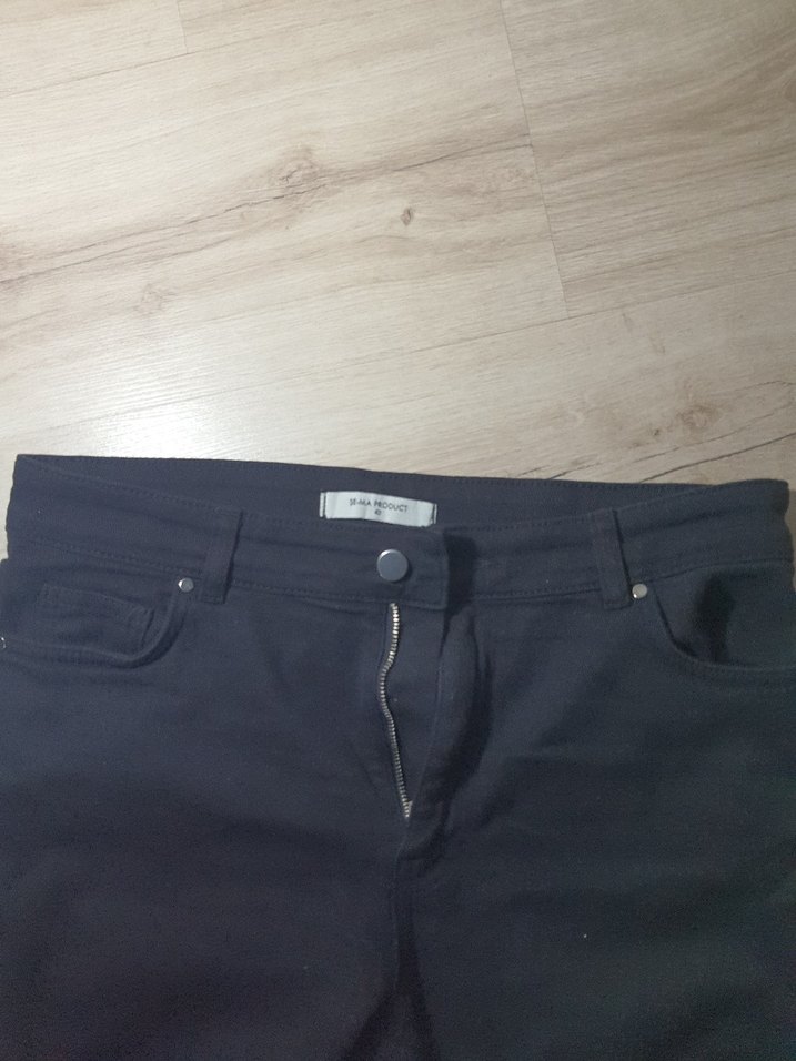 Siyah Fit Kesim Pantolon - Görsel 2