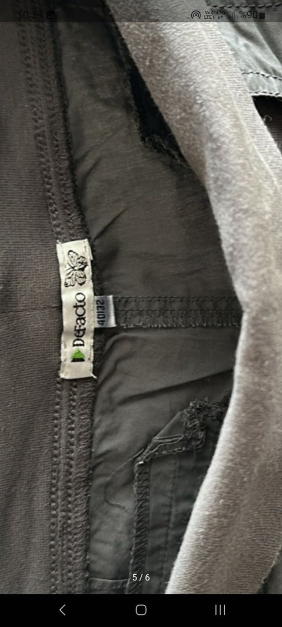 Gri Kemerli Kadın Keten Pantolon - Görsel 5