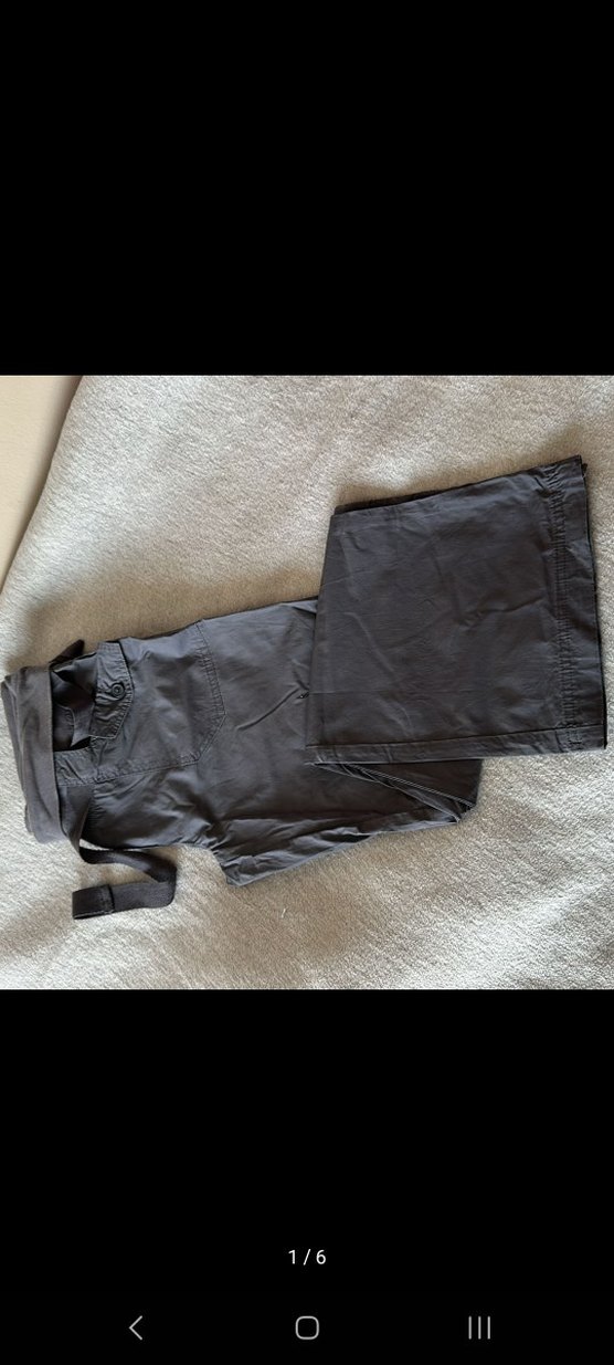 Gri Kemerli Kadın Keten Pantolon - Görsel 3