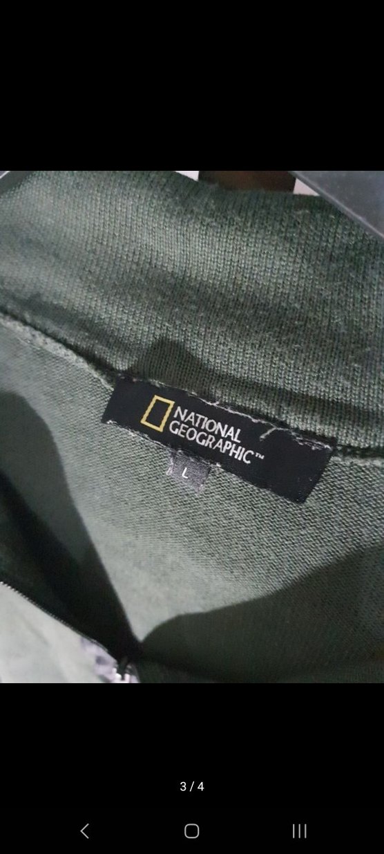 National geographic fermuar yakalı sweat Koyu Haki - Görsel 3