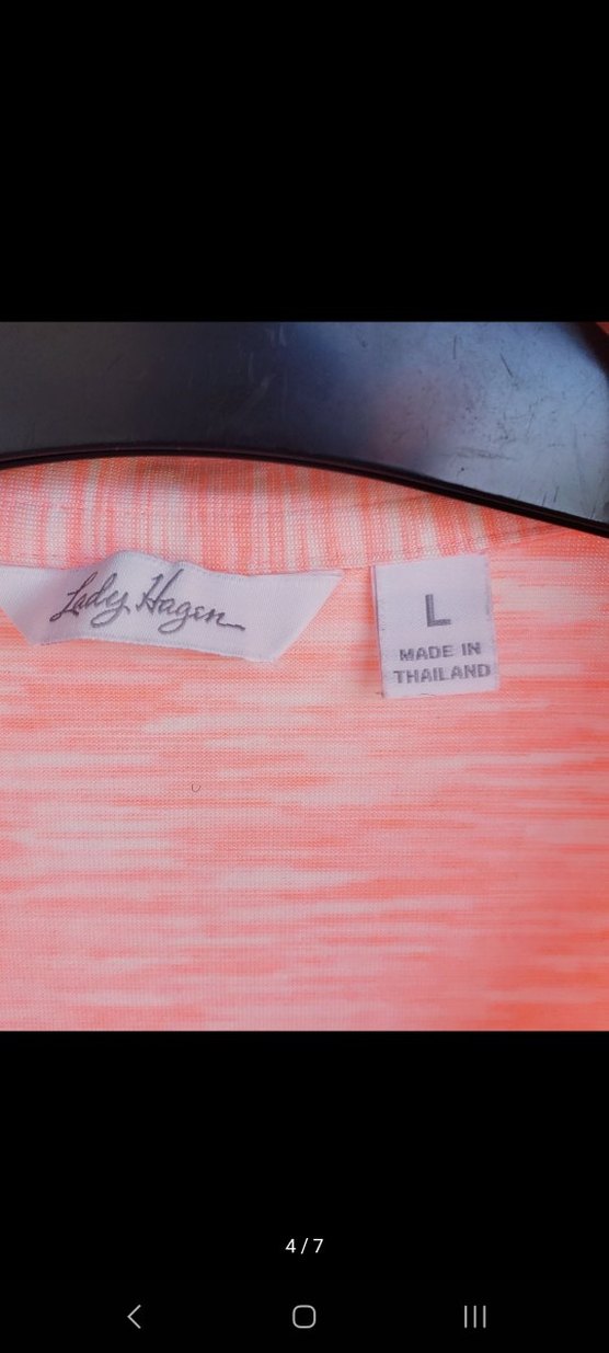 Pembe V Yaka spor polo yaka Kadın Tişört - Görsel 3