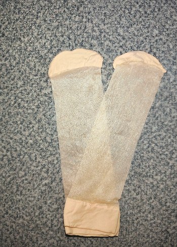 Bej Mini Kadın Çorap - Elastik, Baskılı - Görsel 2