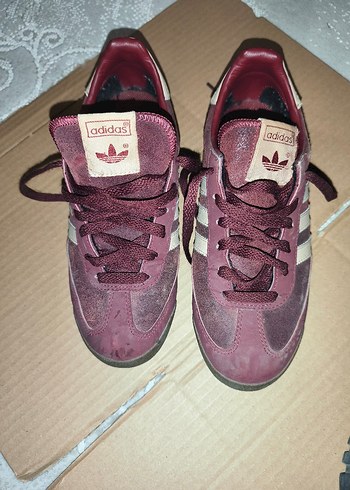 Bordo Adidas Düşük Topuklu Spor Ayakkabı - Görsel 2