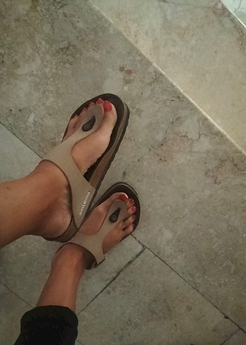 Bej Toka Detaylı Dolgu Topuk Terlik - Görsel 5