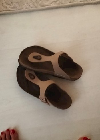 Bej Toka Detaylı Dolgu Topuk Terlik - Görsel 4