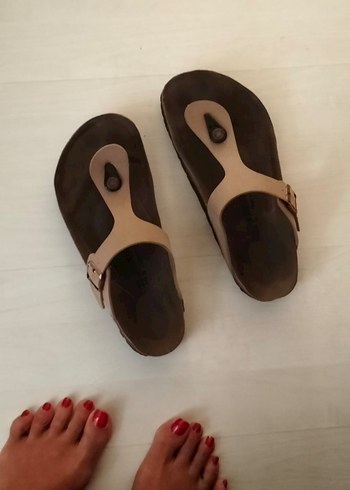 Bej Toka Detaylı Dolgu Topuk Terlik - Görsel 2