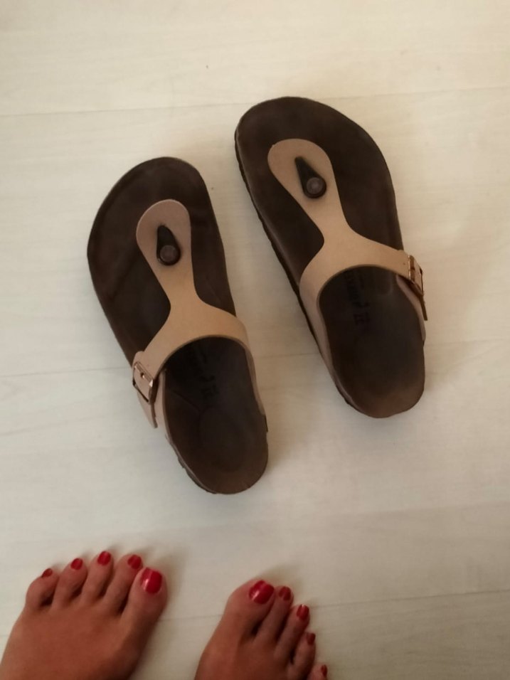 Bej Toka Detaylı Dolgu Topuk Terlik - Görsel 2