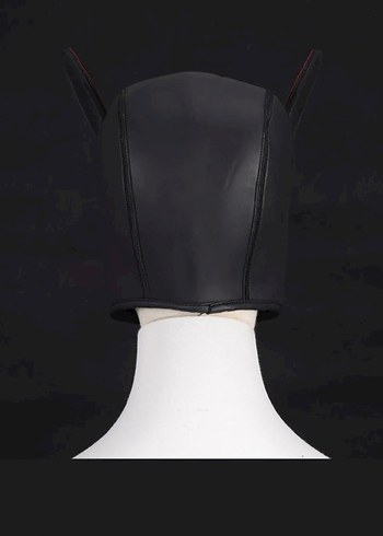 Kırmızı Siyah Köpek Figürlü Maske - Görsel 4