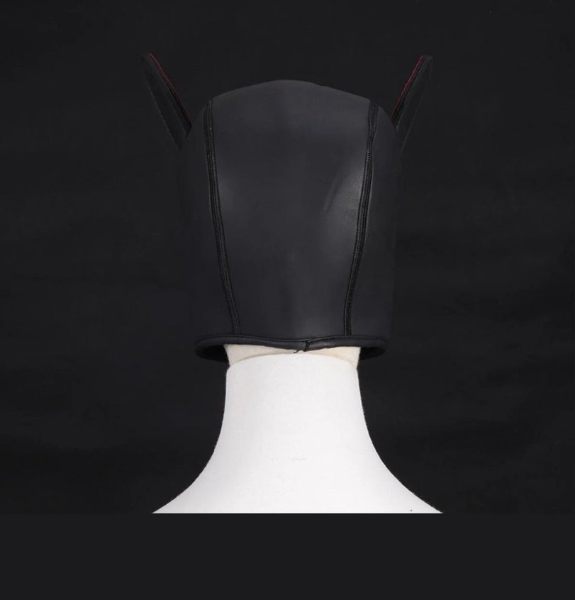 Kırmızı Siyah Köpek Figürlü Maske - Görsel 4