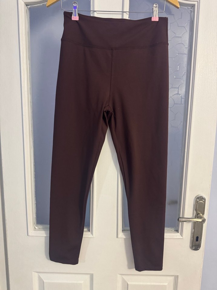 Bordo Midi Spor Kadın Tayt - Görsel 2