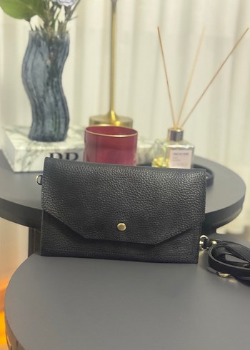 Siyah Deri Minimalist Kadın Çanta - Görsel 2