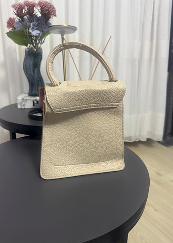 Bej Deri Modern Klasik Kadın Çanta - Görsel 2