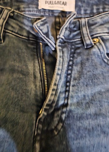 Düğmeli Loose Fit Midi Erkek Kot Pantolon - Görsel 5