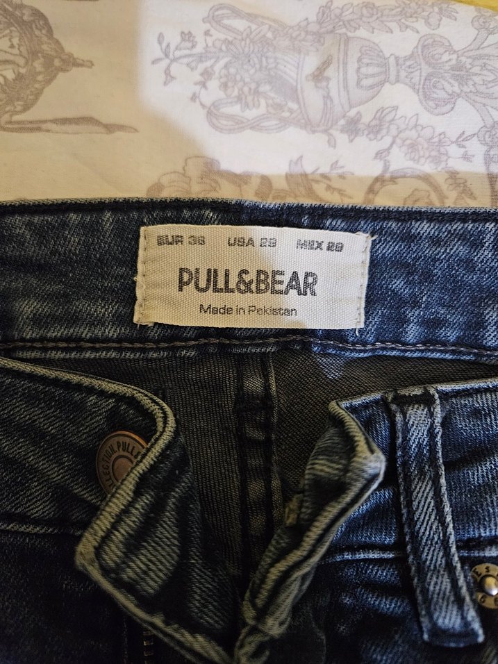 Düğmeli Loose Fit Midi Erkek Kot Pantolon - Görsel 4