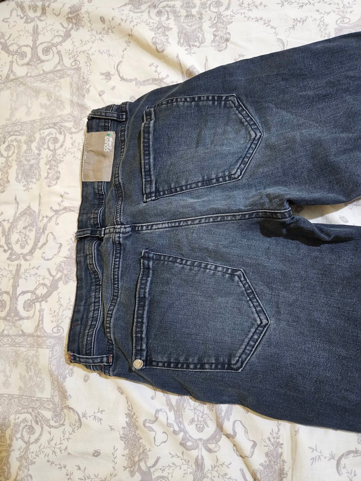 Gri Düğmeli Midi Erkek Denim Jean - Görsel 4