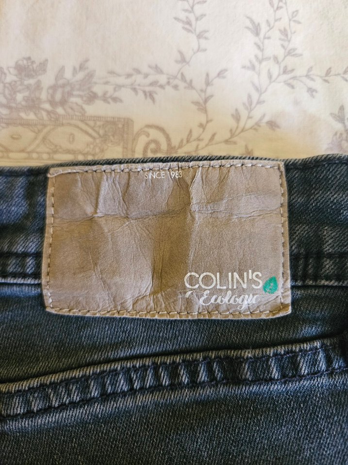 Gri Düğmeli Midi Erkek Denim Jean - Görsel 5