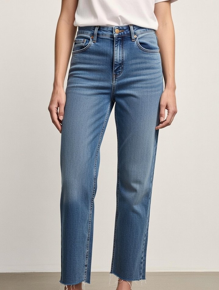 Kadın Mavi Denim Regular Fit Jean - Görsel 2