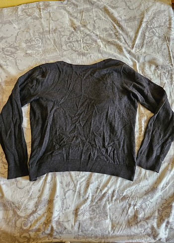 Gri Düğmeli Kadın Hırka - Görsel 7