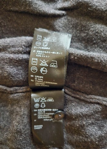 Gri Düğmeli Kadın Hırka - Görsel 6